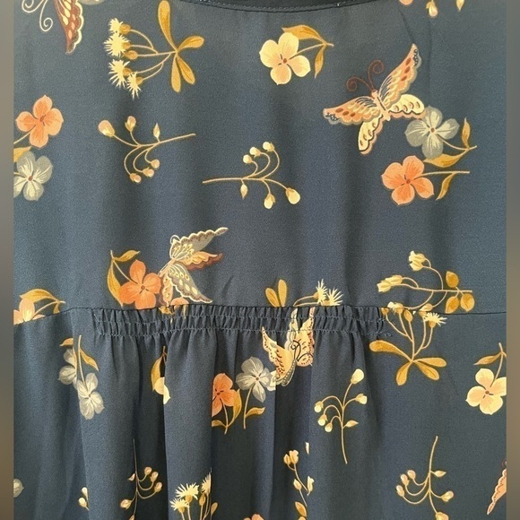 Loft Blue Floral Blouse - Picture 3 of 5